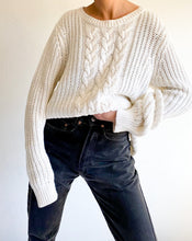 Load image into Gallery viewer, Vintage Nautica White Cable Knit Sweater
