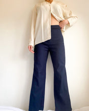Load image into Gallery viewer, Navy Wide Leg Trouser
