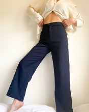 Load image into Gallery viewer, Navy Wide Leg Trouser

