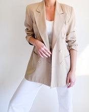 Load image into Gallery viewer, Vintage Beige Double-Breasted Blazer
