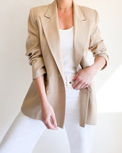 Load image into Gallery viewer, Vintage Beige Double-Breasted Blazer
