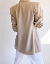 Load image into Gallery viewer, Vintage Beige Double-Breasted Blazer
