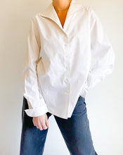 Load image into Gallery viewer, White Cotton Button Collar Shirt
