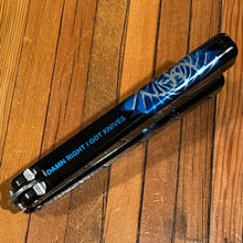 Load image into Gallery viewer, BBbarfly OG2 Custom DRIGK (Blue, Turquoise and Silver) Balisong Bottle Opener
