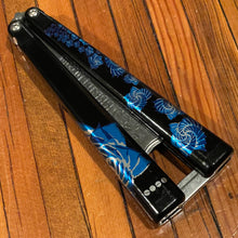 Load image into Gallery viewer, BBbarfly OG2 Custom DRIGK (Blue, Turquoise and Silver) Balisong Bottle Opener
