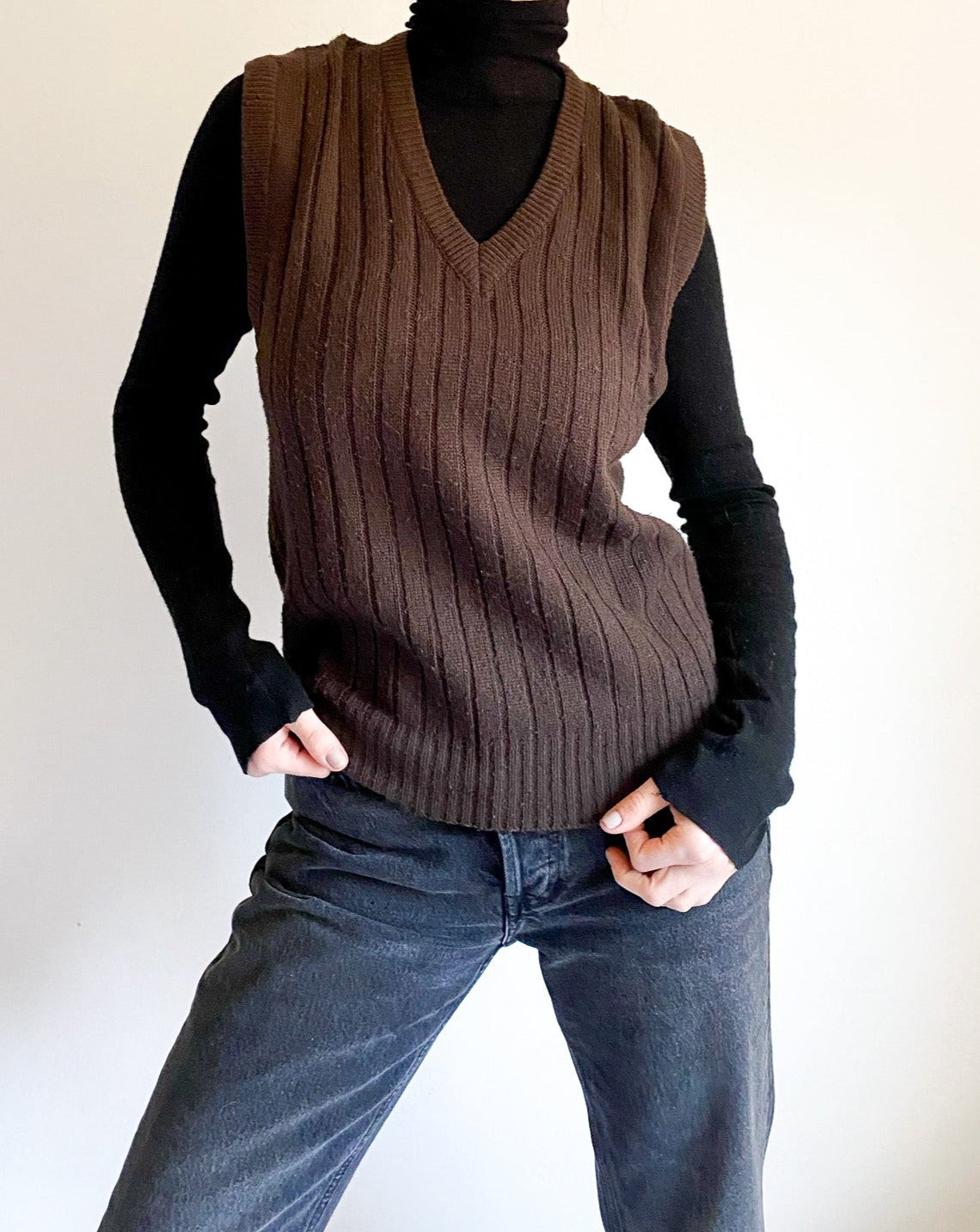 Vintage Brown Sweater Vest