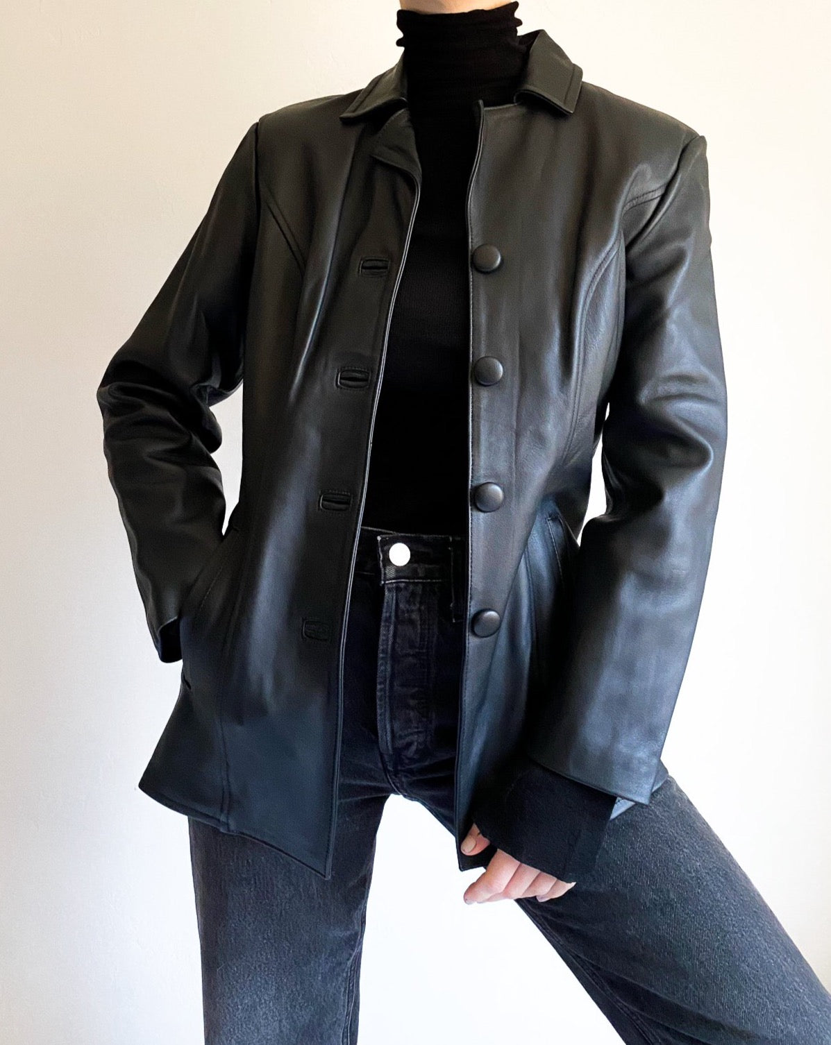Vintage Black Leather Jacket