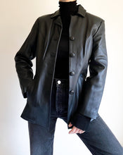 Load image into Gallery viewer, Vintage Black Leather Jacket
