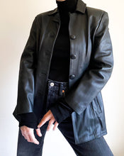 Load image into Gallery viewer, Vintage Black Leather Jacket
