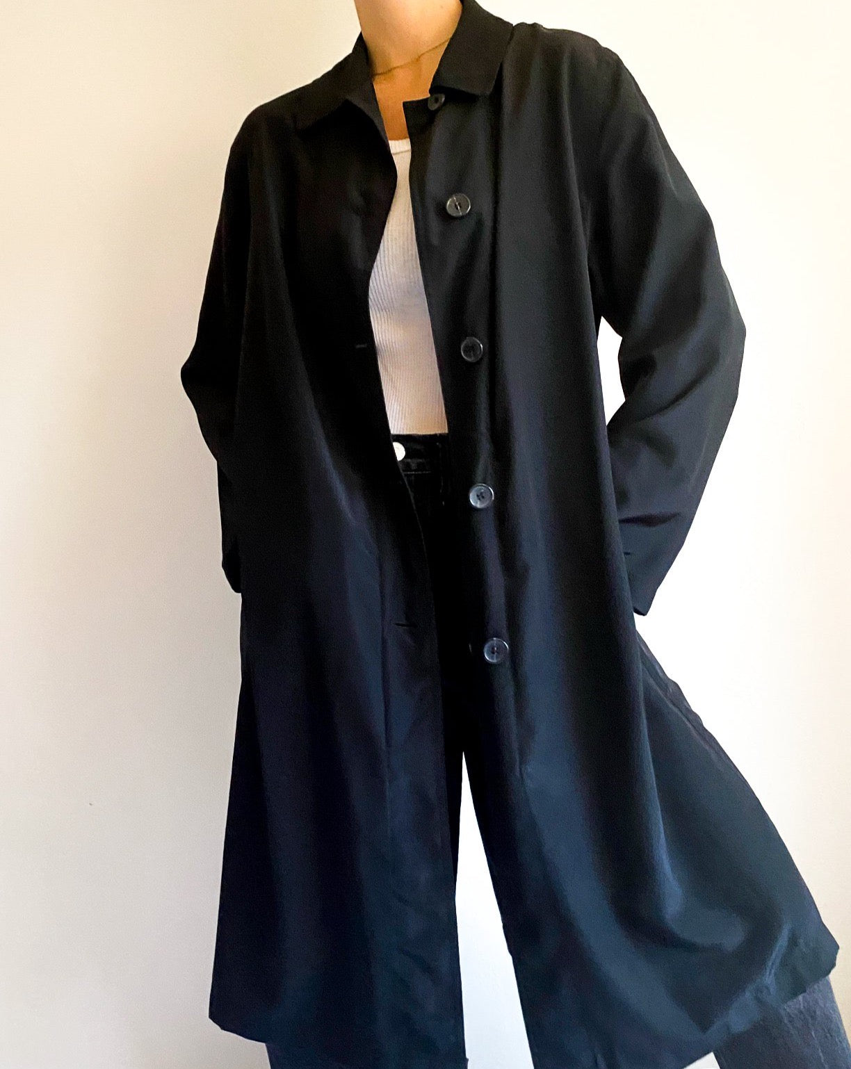 Vintage Hilary Radley Black Trench Coat