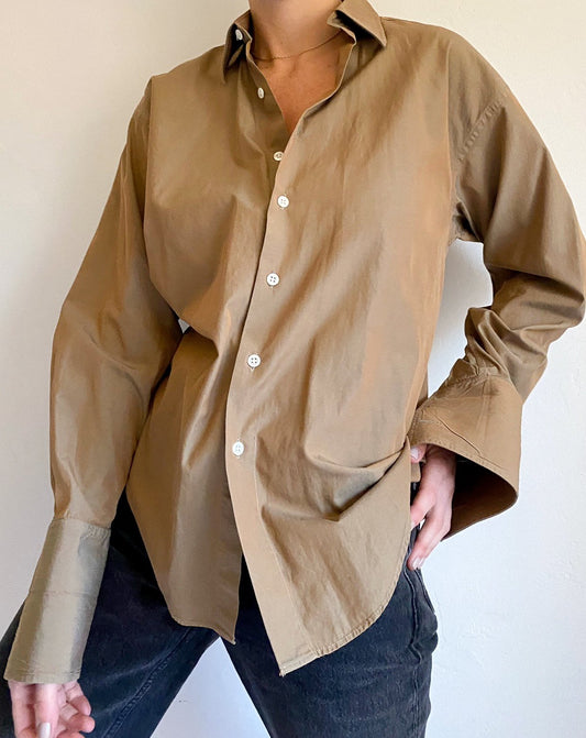 Vintage Copper Button Collar Shirt