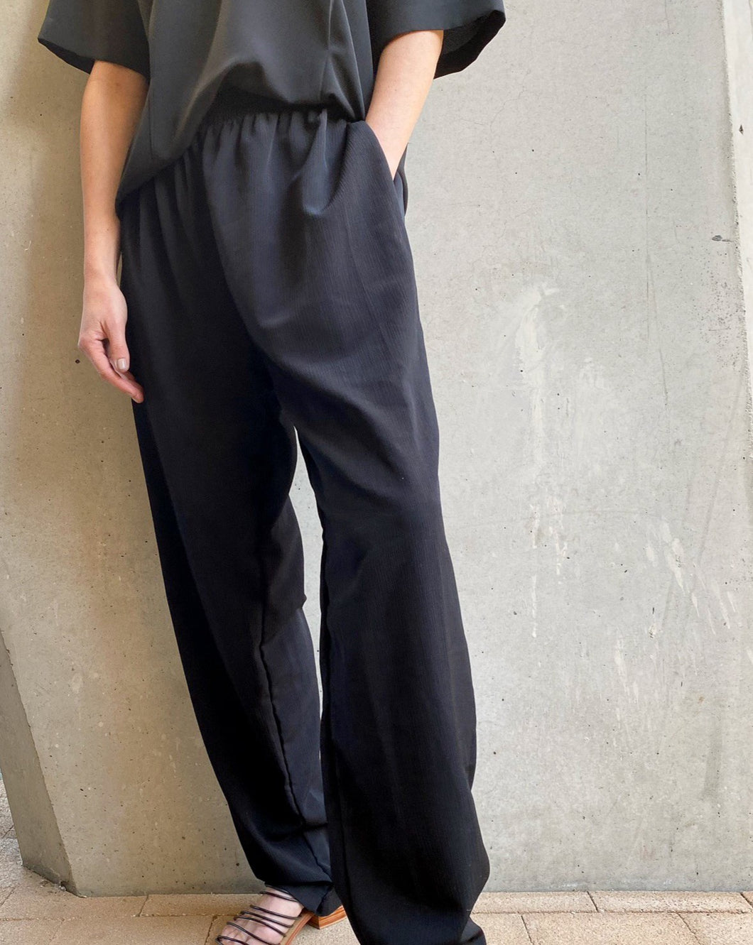 Vintage Black Relaxed Trouser