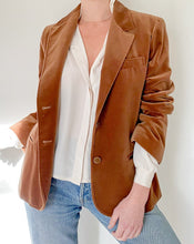 Load image into Gallery viewer, Vintage Brown Velvet Blazer
