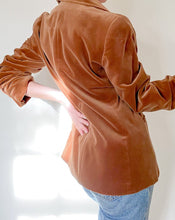 Load image into Gallery viewer, Vintage Brown Velvet Blazer
