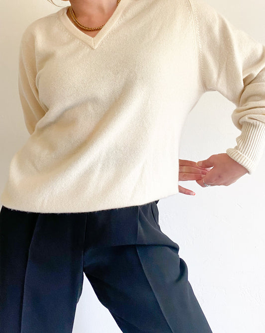 Vintage Giorgio Sant'Angelo Cream Sweater