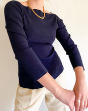 Load image into Gallery viewer, Ralph Lauren Navy Boat Neck Top
