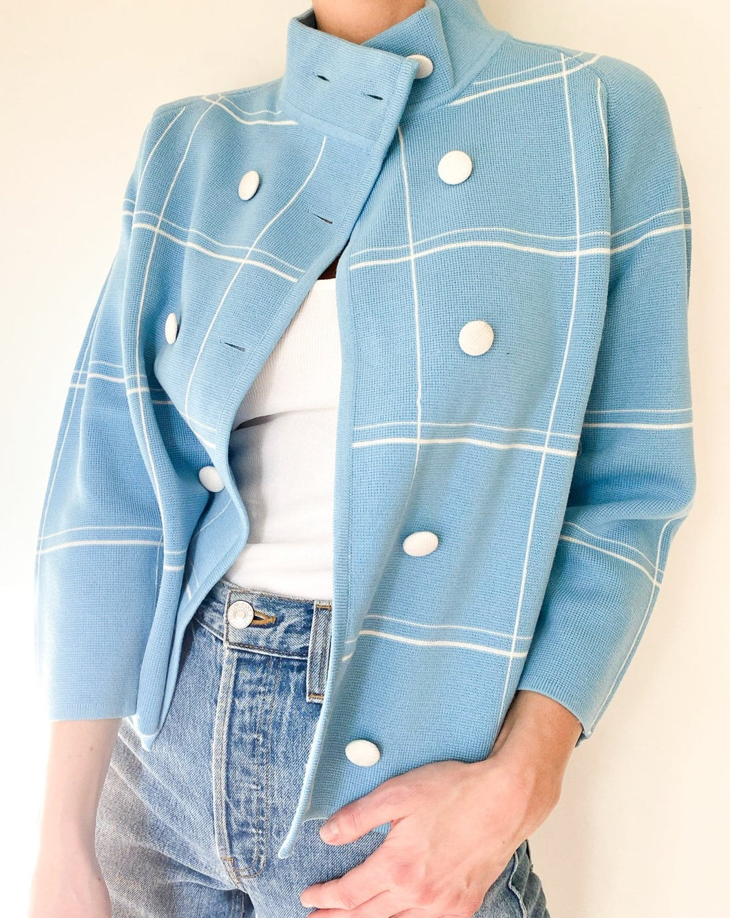 Vintage Pale Blue Mod 60s Jacket
