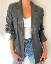 Load image into Gallery viewer, Vintage Wilson&#39;s Grey Leather Blazer
