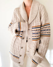 Load image into Gallery viewer, Vintage Beige Fisherman Cardigan
