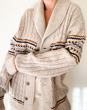 Load image into Gallery viewer, Vintage Beige Fisherman Cardigan
