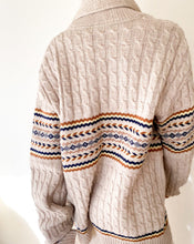 Load image into Gallery viewer, Vintage Beige Fisherman Cardigan
