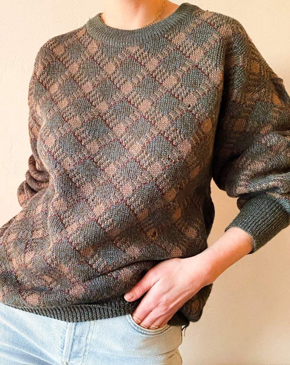 Vintage Neiman Marcus Plaid Sweater