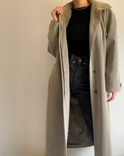 Load image into Gallery viewer, Moss Green Long Trench Coat
