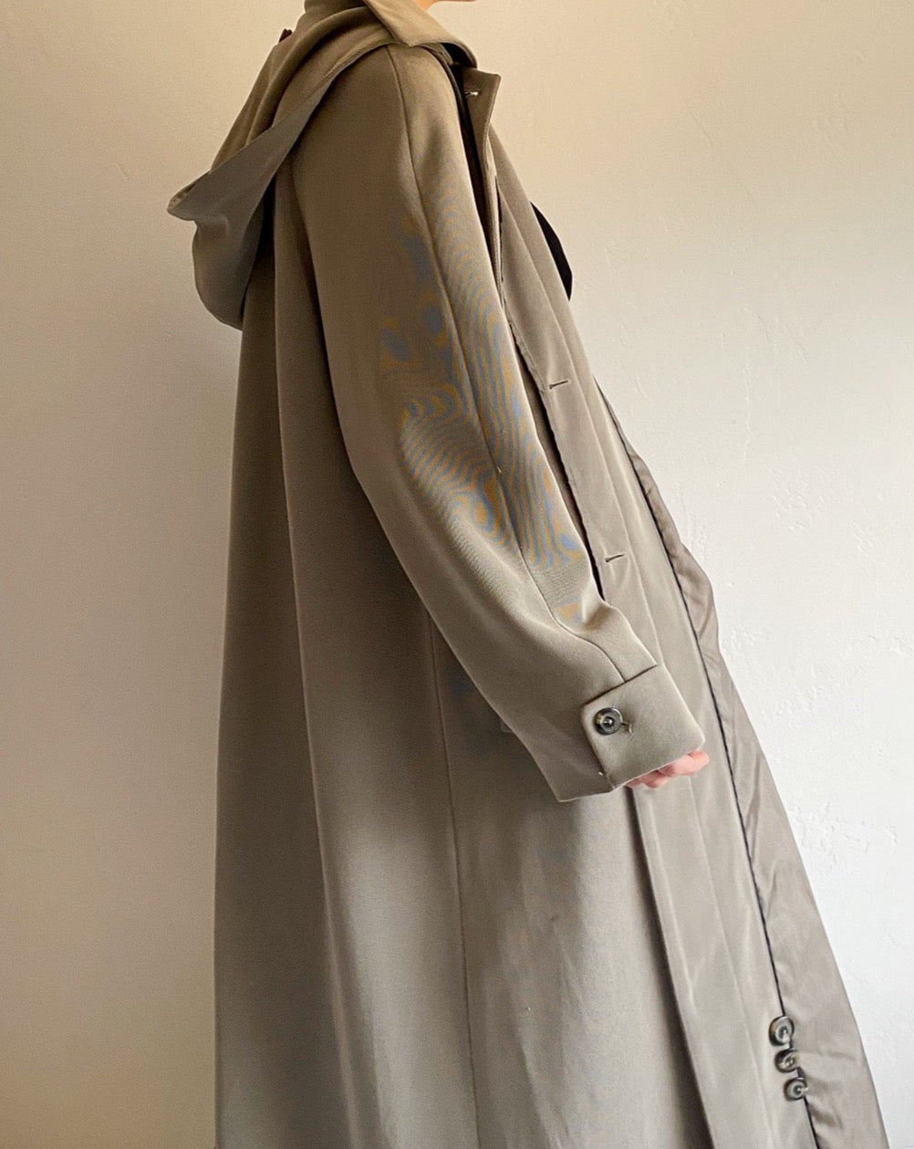 Moss Green Long Trench Coat