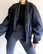 Load image into Gallery viewer, Vintage Laurel by Escada Embroidered Black Puffer Jacket
