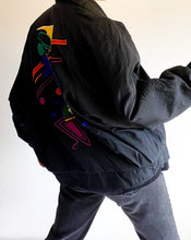 Load image into Gallery viewer, Vintage Laurel by Escada Embroidered Black Puffer Jacket
