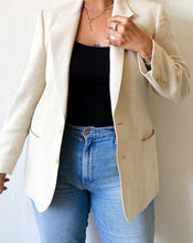 Load image into Gallery viewer, Vintage Cream Linen and Cotton Blazer

