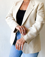 Load image into Gallery viewer, Vintage Cream Linen and Cotton Blazer
