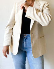 Load image into Gallery viewer, Vintage Cream Linen and Cotton Blazer
