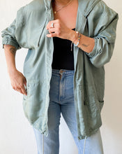 Load image into Gallery viewer, Vintage Sage Silk Jacket
