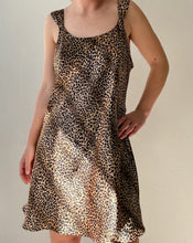 Load image into Gallery viewer, Vintage Leopard Mini Slip Dress
