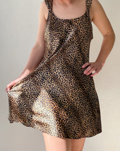 Load image into Gallery viewer, Vintage Leopard Mini Slip Dress
