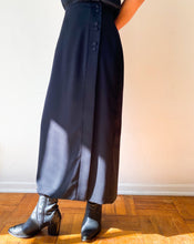 Load image into Gallery viewer, Vintage Constantin Paris Black Midi Skirt

