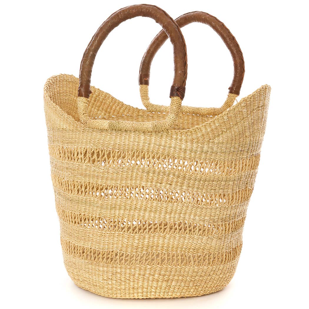 Natural Ghanaian Lacework Wing Shopper