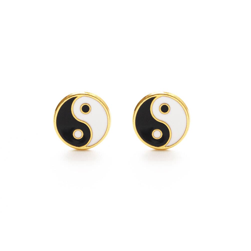 Yin Yang Stud Earrings