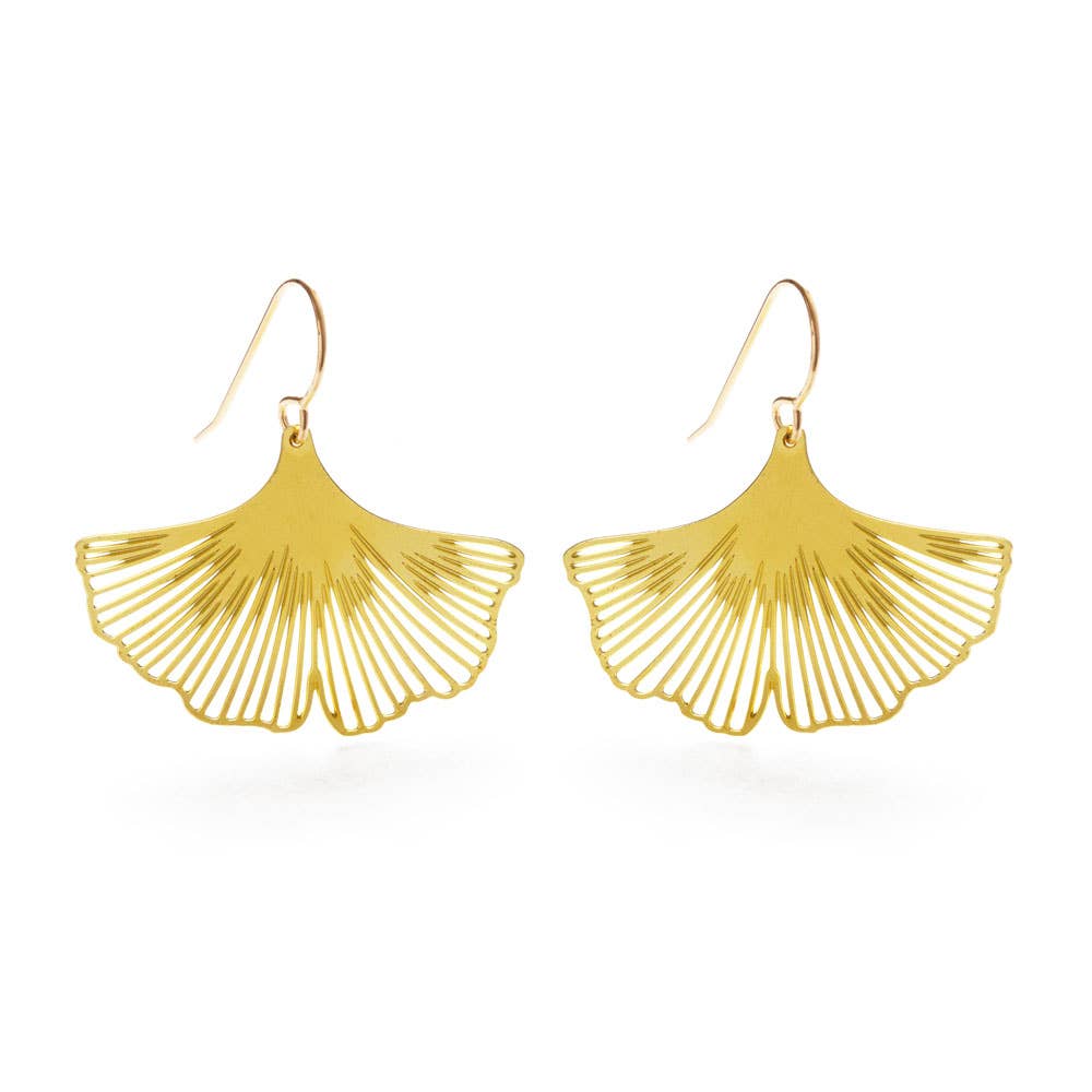 Ginkgo Leaf Earrings